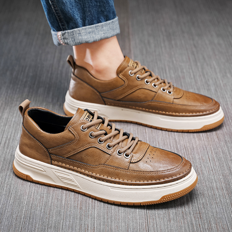 Men'S Shoes Smart - Vintage-Brogue-Schuhe für Herren, gebundenes Leder, Distressed-Finish,