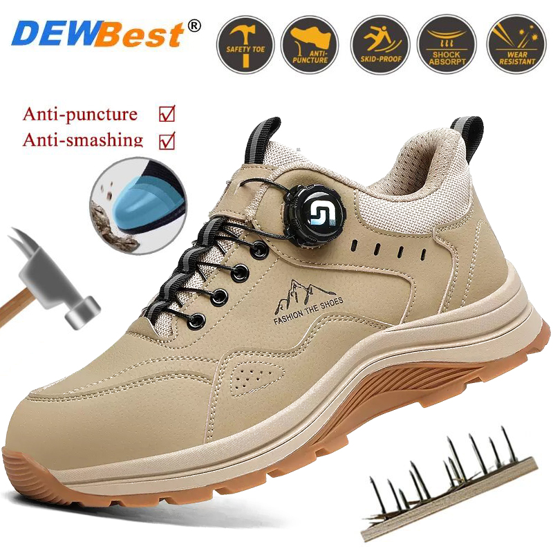 Men'S Shoes Smart - Herren-Sicherheitsschuhe mit Stahlkappe und Smart-Schnalle für