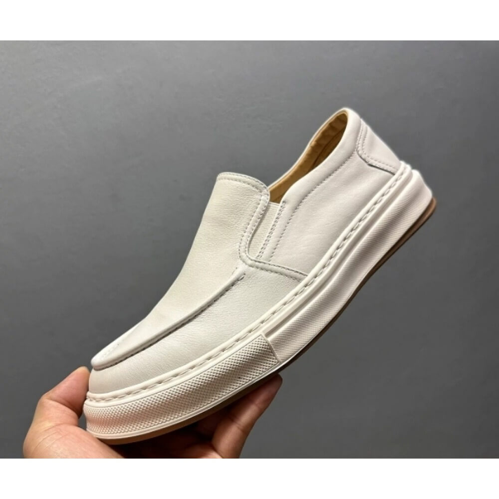 Men'S Shoes Smart - Luxuriöse weiße Leder-Freizeitschuhe – Ganztägiger Komfort