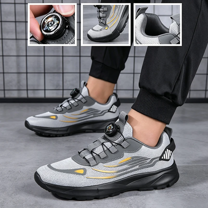 Men'S Shoes For Gym - Atmungsaktive Mesh-Herrenschuhe Trendige Leichte Walkingschuhe Übergrößen