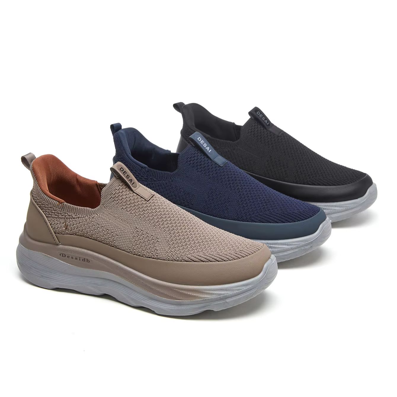 Men'S Shoes For Gym - Atmungsaktive Mesh-Sneaker für Herren, Runde Zehenkappe,