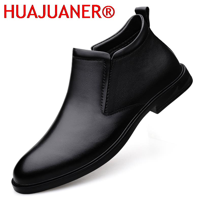 Men'S Shoes Dress Casual - Chelsea Stiefel Schwarz männer Kurze Echtes