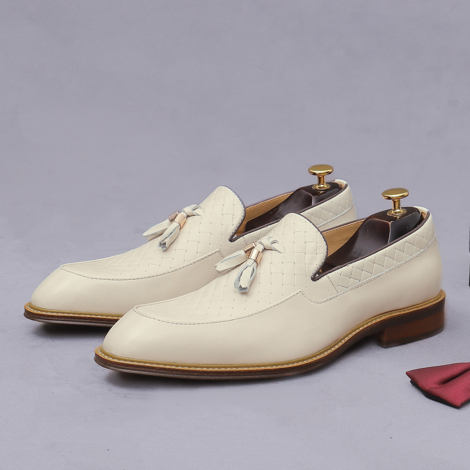 Men'S Shoes Smart - Herren Kunstleder Penny Loafer mit Filigraner