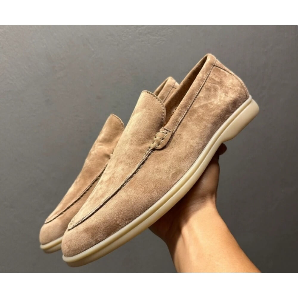 Men'S Shoes Smart - Luxuriöse beige Wildleder-Freizeitschuhe – Ganztägiger Komfort