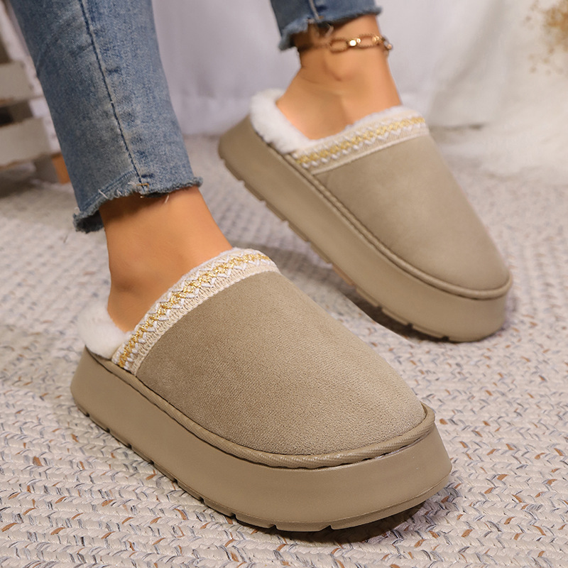 Men'S Shoes Grip - Hause Pantoffel Frauen Winter Warme Fuzzy