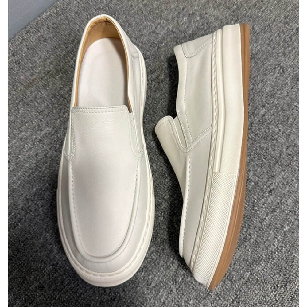 Luxuriöse weiße Leder-Freizeit – Men'S Shoes Smart Bewertung und Preis