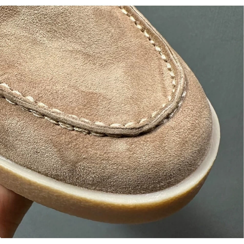Luxuriöse beige Wildleder-Plat – Men'S Shoes Smart Bewertung und Preis