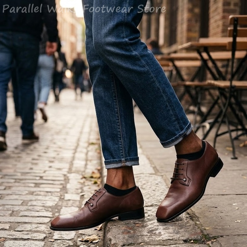 Herrenschuhe aus dunkelbraunem – Men'S Shoes Smart Bewertung und Preis