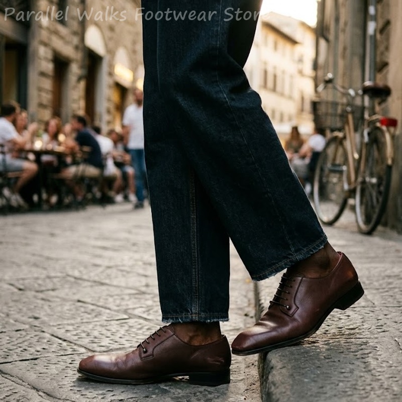 Herrenschuhe aus dunkelbraunem – Men'S Shoes Smart Bewertung und Preis
