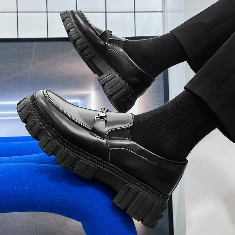 Plattform-Herren-Leder-Loafer- – Men Shoes Prada Bewertung und Preis